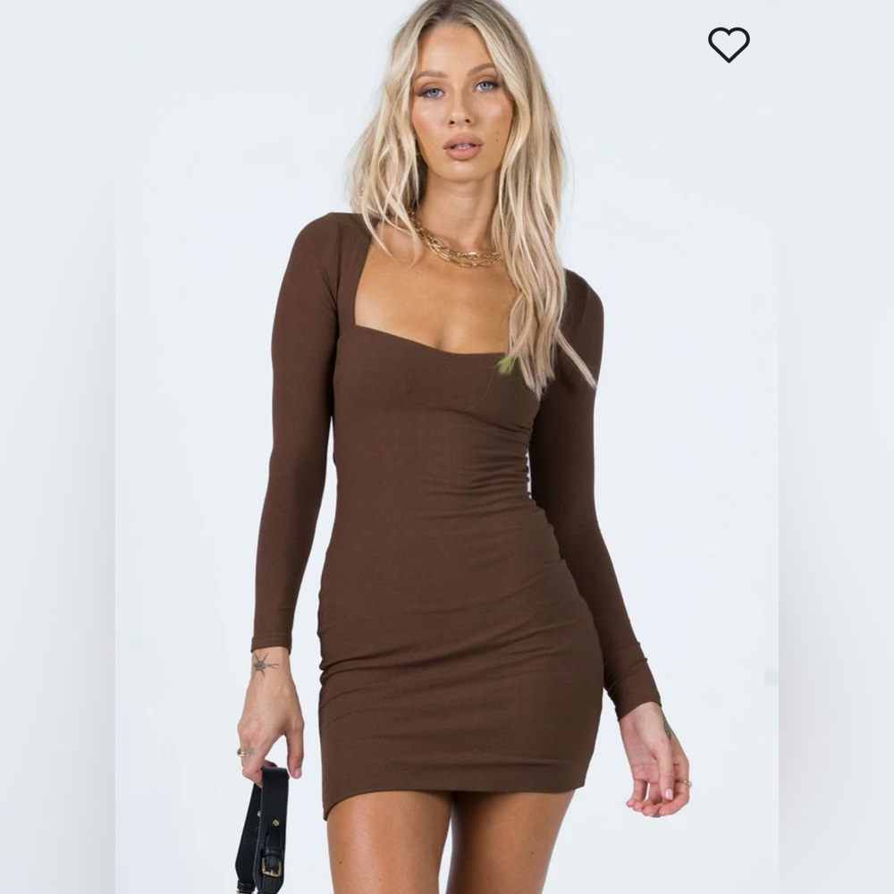 Princess Polly “Nolan Mini Dress Brown”